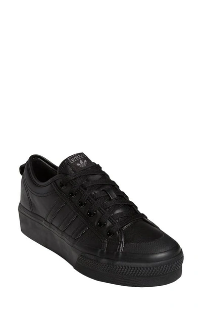 Shop Adidas Originals Nizza Platform Sneaker In Black/ Black