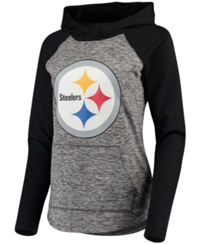 Shop G-iii 4her By Carl Banks Women's Heathered Gray, Black Pittsburgh Steelers Championship Ring Pullover Hoodie