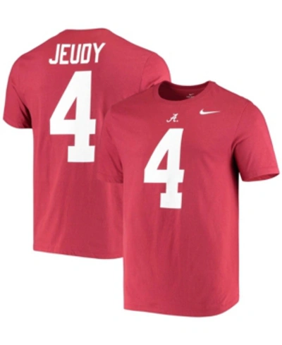 Nike Men's Jerry Jeudy Crimson Alabama Crimson Tide Name Number Alumni T-shirt In Crimson