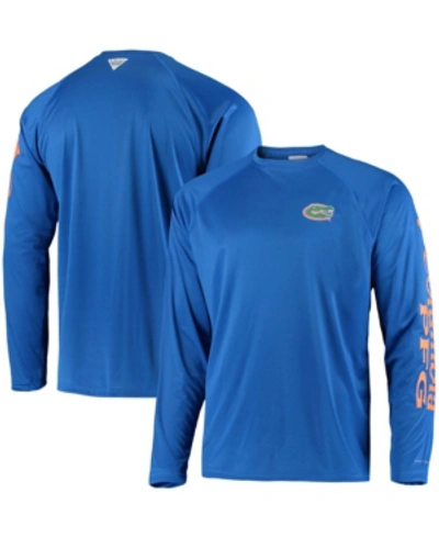 Shop Columbia Men's Pfg Royal Florida Gators Terminal Tackle Omni-shade Long Sleeve T-shirt