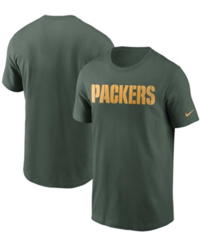 Shop Nike Men's Big And Tall Green Green Bay Packers Team Wordmark T-shirt