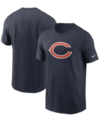 Nike Men's Chicago Bears Legend Logo Essential 3 T-shirt In Navy
