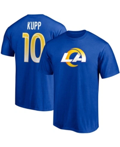 Shop Fanatics Men's Cooper Kupp Royal Los Angeles Rams Player Icon Name And Number T-shirt