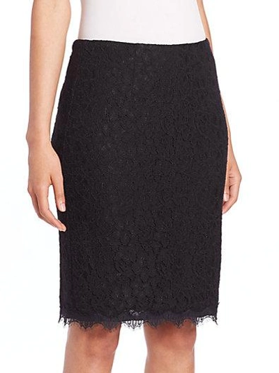 Shop Diane Von Furstenberg Cloe Lace Pencil Skirt In Black