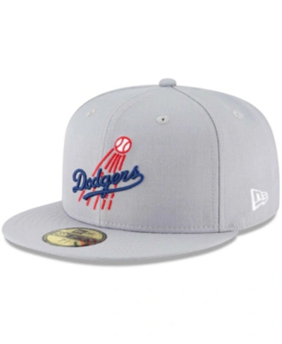 Shop New Era Men's Gray Los Angeles Dodgers Cooperstown Collection Wool 59fifty Fitted Hat