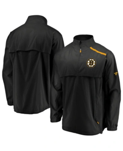 Shop Authentic Nhl Apparel Men's Boston Bruins Authentic Pro Rinkside Jacket In Black