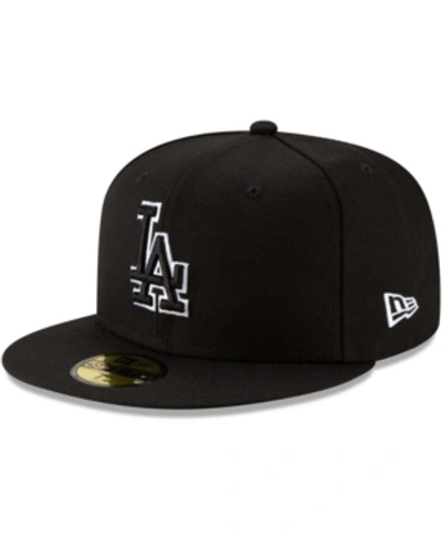 Shop New Era Men's Black Los Angeles Dodgers B-dub 59fifty Fitted Hat