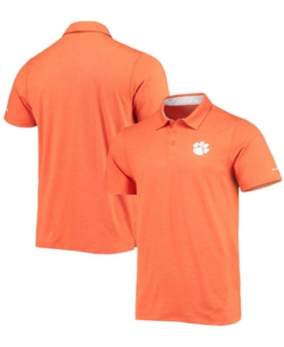 Shop Columbia Men's Orange Clemson Tigers Tech Trail Space Dye Omni-shade Polo
