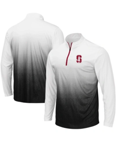 Colosseum Men's Gray Stanford Cardinal Magic Team Logo Quarter-zip Jacket In Gray