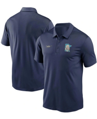 Nike Men's Navy Minnesota Twins Cooperstown Collection Logo Franchise Performance Polo In Navy