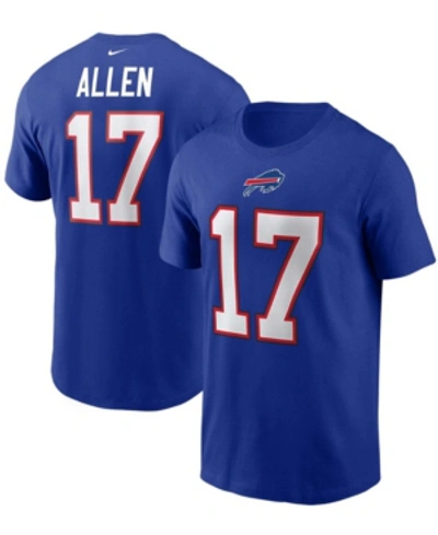 Shop Nike Men's Josh Allen Royal Buffalo Bills Name And Number T-shirt