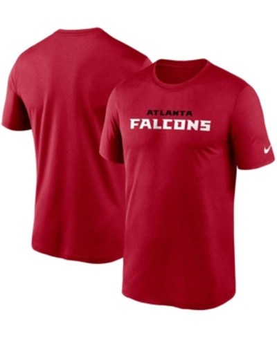 Shop Nike Men's Big And Tall Red Atlanta Falcons Wordmark Legend Performance T-shirt