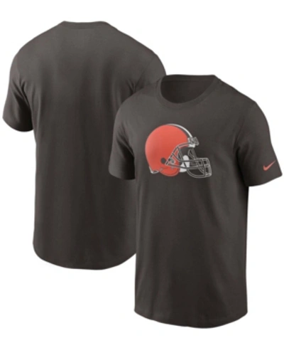 Nike Men's Cleveland Browns Legend Logo Essential 3 T-shirt In Brown