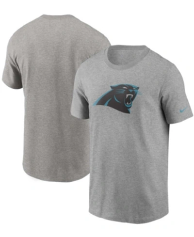 Nike Men's Heathered Gray Carolina Panthers Primary Logo T-shirt In Heather Gray
