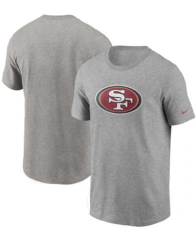 Shop Nike Men's Heathered Gray San Francisco 49ers Primary Logo T-shirt In Heather Gray