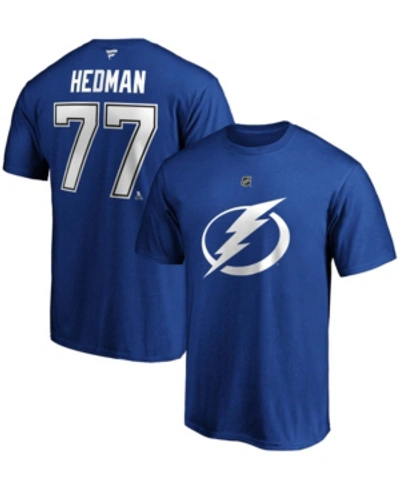 Fanatics Men's Victor Hedman Black Tampa Bay Lightning 2022 Nhl All-star Game Name And Number T-shirt In Blue