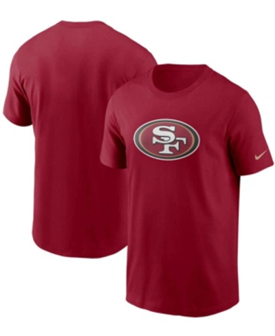 Shop Nike Men's  Scarlet San Francisco 49ers Primary Logo T-shirt