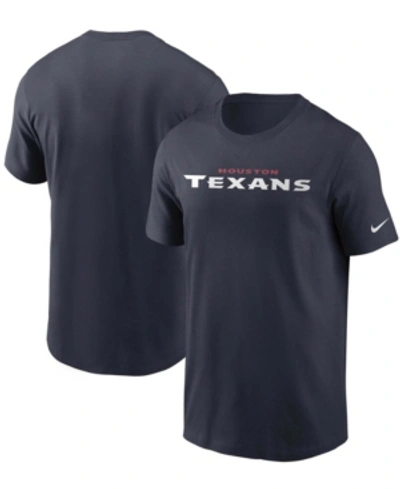 Shop Nike Men's Navy Houston Texans Team Wordmark T-shirt