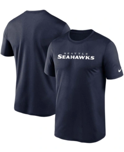 Shop Nike Men's College Navy Seattle Seahawks Wordmark Legend Performance T-shirt