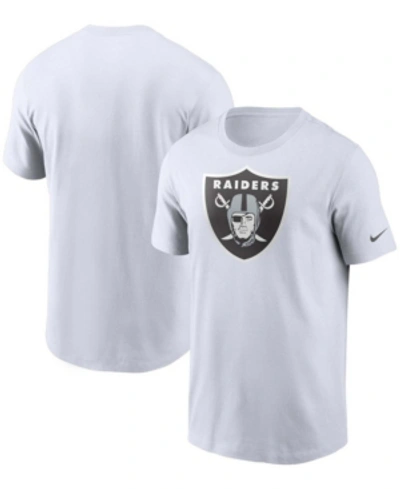 Nike Men's White Las Vegas Raiders Faded Essential T-shirt In White