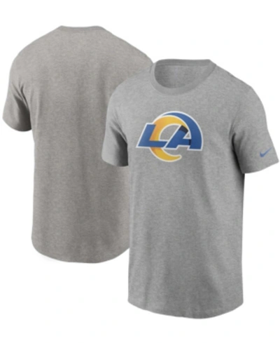 Shop Nike Men's Heathered Gray Los Angeles Rams Primary Logo T-shirt In Heather Gray