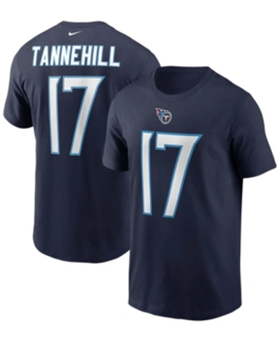 Nike Men's Ryan Tannehill Navy Tennessee Titans Name And Number T-shirt In Navy