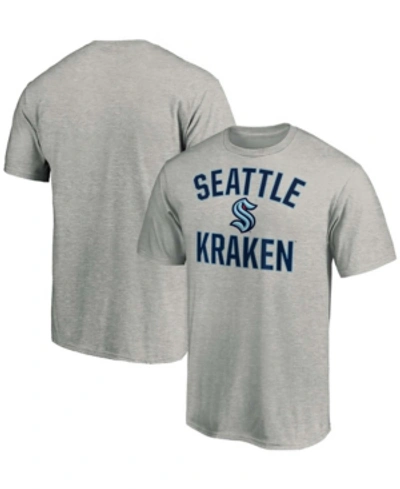 Shop Fanatics Men's Heather Gray Seattle Kraken Victory Arch T-shirt
