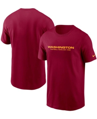 Shop Nike Men's Burgundy Washington Football Team Fan Gear Wordmark T-shirt