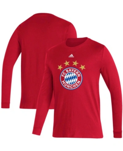 Shop Adidas Originals Men's Red Bayern Munich Primary Logo Amplifier Long Sleeve T-shirt