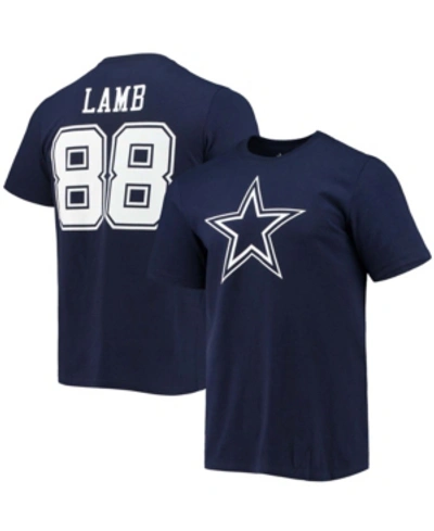 Fanatics Men's Ceedee Lamb Navy Dallas Cowboys Player Icon Name And Number T-shirt In Navy