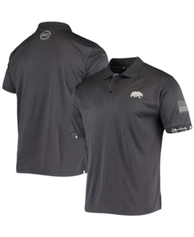 Colosseum Men's Charcoal Cal Bears Oht Military Inspired Appreciation Digital Camo Polo In Charcoal