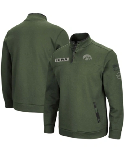 Colosseum Men's Olive Florida State Seminoles Oht Military-inspired Appreciation Digit Quarter-snap Jacket In Olive