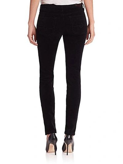 Shop A.w.a.k.e. Prima Mid-rise Corduroy Cigarette Jeans In Black