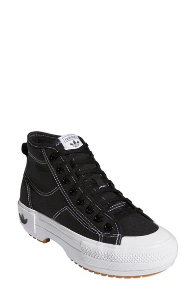 Shop Adidas Originals Nizza Sneaker In Core Black/ Ftwr White/ Gum 3