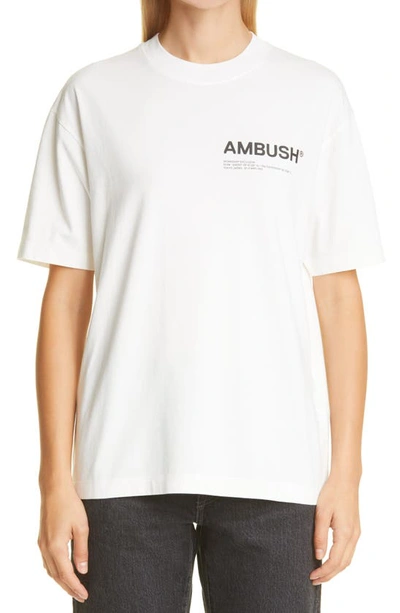 Shop Ambush Workshop Logo Cotton Graphic Tee In Tofu Black