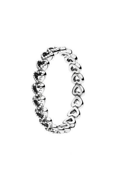 Shop Pandora 'linked Love' Band Ring In Silver