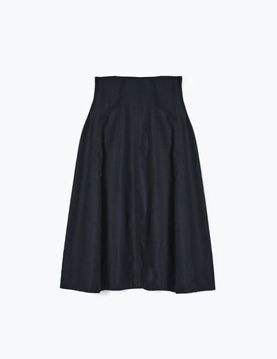 Shop A-line Black Panel-detailing Flared Skirt
