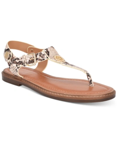 Shop Tommy Hilfiger Women's Bennia Thong Flat Sandals In Snake