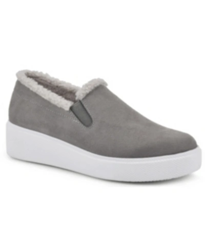 Shop White Mountain Women's Dynamo Platform Sneakers Women's Shoes In Light Gray, Fabric