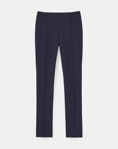 Shop Lafayette 148 Plus-size Acclaimed Stretch Slim Pintuck City Pant In Blue