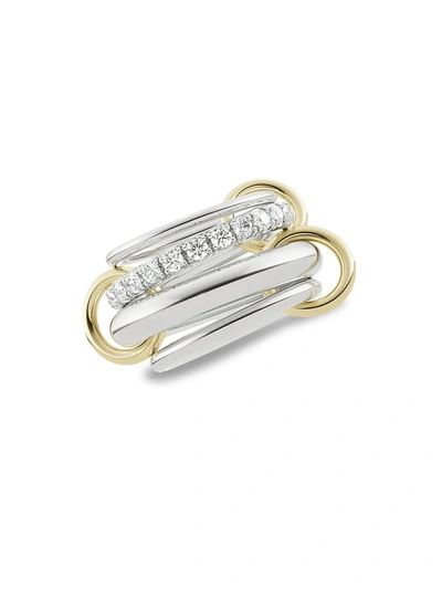 Shop Spinelli Kilcollin Women's Galaxy Luna Sterling Silver, 18k Yellow Gold, & Diamond Ring