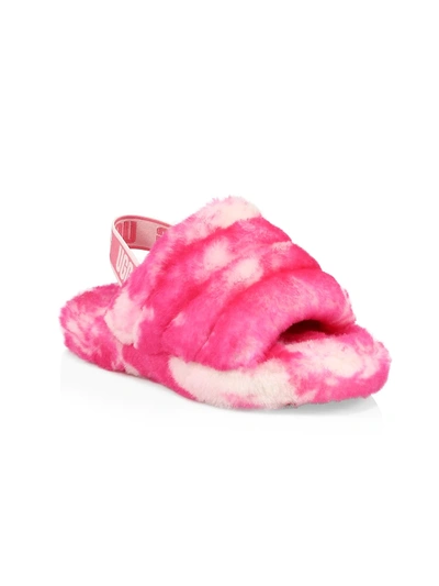Shop Ugg Baby's & Little Girl's Fluff Yeah Shearling Slingback Slippers In Pink