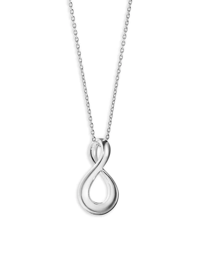 Shop Georg Jensen Women's Infinity Sterling Silver Drop Pendant Necklace