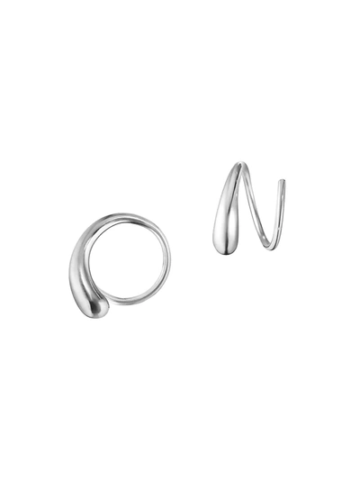 Shop Georg Jensen Women's Mercy Sterling Silver Wraparound Earrings