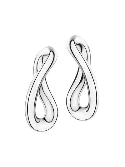 Shop Georg Jensen Women's Infinity Sterling Silver Vertical Stud Earrings