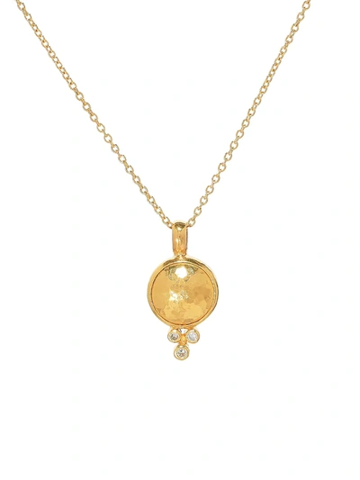 Shop Gurhan Women's Amulet 24k Gold & 0.06 Tcw Diamond Pendant Necklace In Yellow Gold