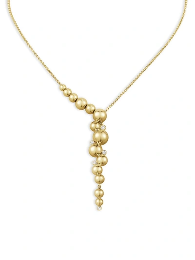 Shop Georg Jensen Women's Moonlight Grapes 18k Gold & Diamond Beaded Necklace