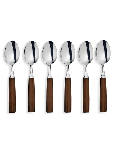 Shop Broggi Dakar Acacia 6-piece Espresso Spoons Set
