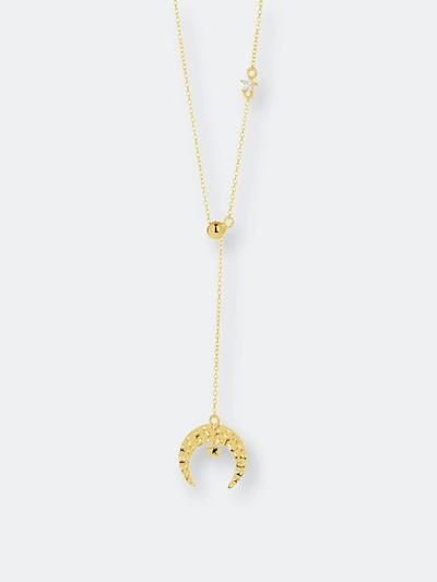 Shop Sterling Forever Selene Lariat Necklace In Gold