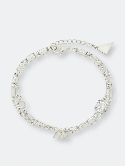 Shop Sterling Forever Melina Charm Bracelet In Grey